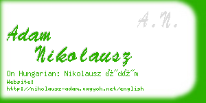 adam nikolausz business card